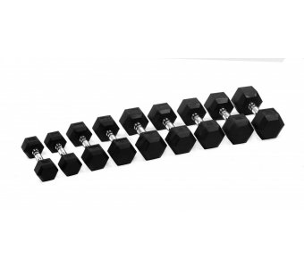 Гантель гексагональная обрезиненная Lite Weights 3185LW, 9кг - фото 2